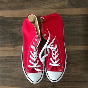 Red High Top Converse Sneakers